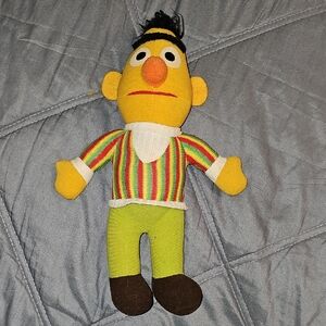 Sesame Street Bert Plush Toy with Striped Shirt